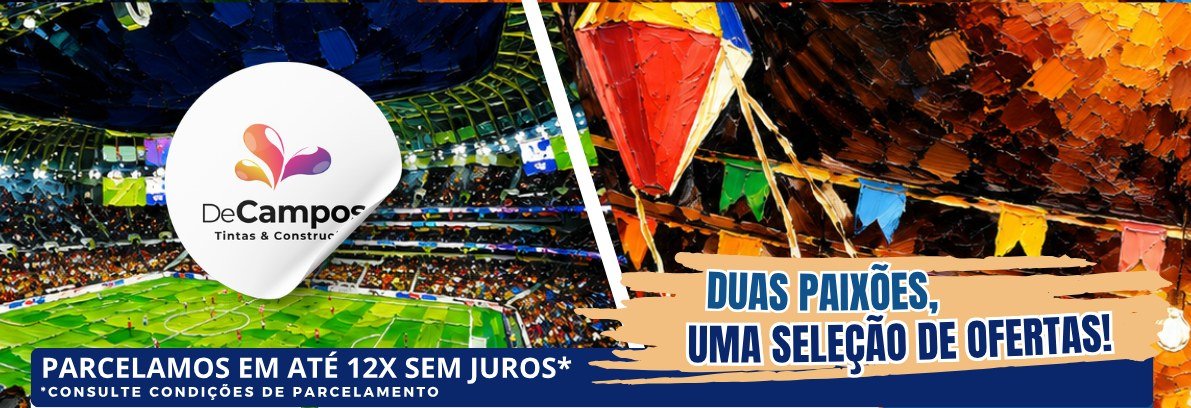 DeCampos: duas paixões, uma seleção de ofertas. Parcelamos em até 12 vezes sem juros.