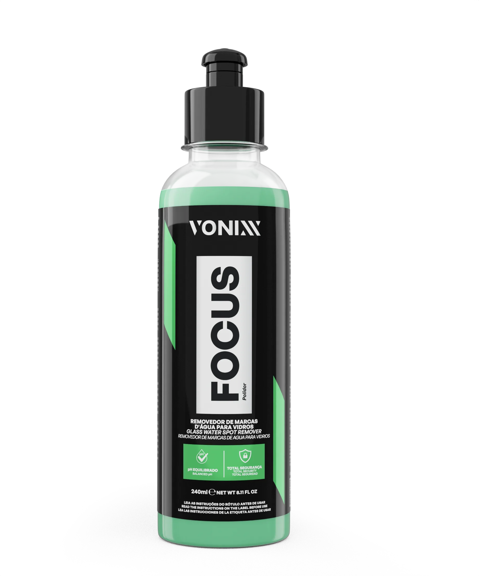 Focus Vonixx - Removedor de Marcas d'Água para Vidros e Espelhos