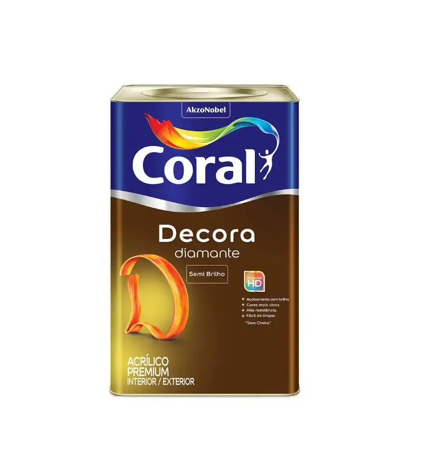 Tinta Coral Decora Diamante – Acrílica Premium Semi Brilho