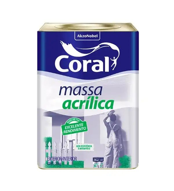 Massa Acrílica Coral – Para Áreas Internas e Externas