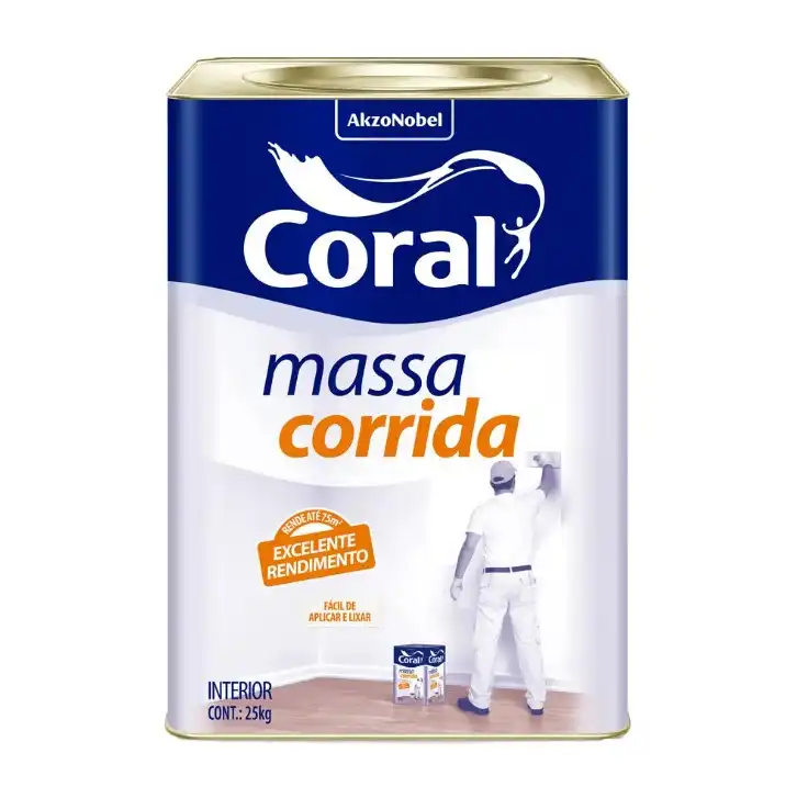 Massa Corrida Coral – Acabamento Liso e Uniforme para Áreas Internas